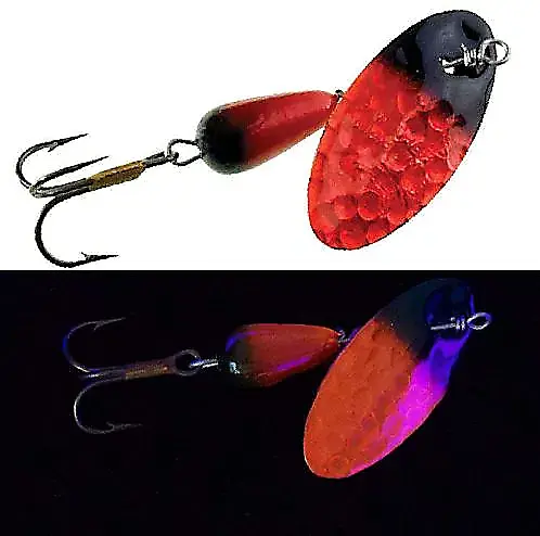 Panther Martin Hammered UV Salmon/Blk 7g 2 Panther Martin Hammered UV Salmon/Blk 7g - Bilde 2
