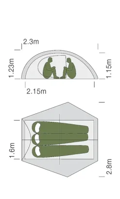 Exped Mira III HL 12 Exped Mira III HL -Panther Martin Salg 15 dimension mira 3 hl metric.640