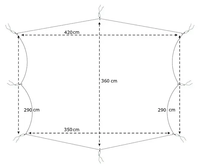 Sydvang Tarp 19 4,4x4,4m Grønn 5 Sydvang Tarp 19 4,4x4,4m Grønn - Bilde 5