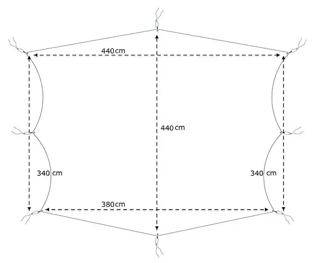 Sydvang Tarp 19 4,4x4,4m Grønn 7 Sydvang Tarp 19 4,4x4,4m Grønn - Bilde 7