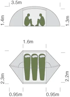 Exped Orion III Extreme Green -Panther Martin Salg exped orion 3 extreme 1.640