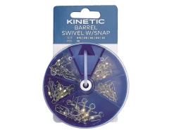 Kinetic Barrel Swivel W/Snap Assortment